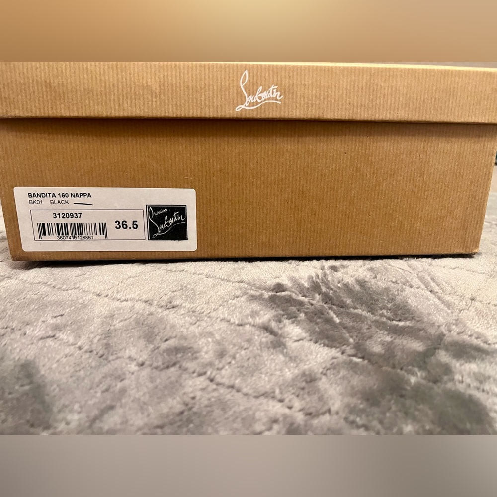 💯 Authentic Christian Louboutin “Bandita” Black Leather Boots 160mm Size 36.5!! - Picture 7 of 15